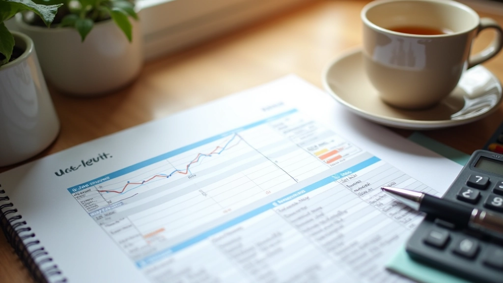 Tableaux de budgets et planification financière personnelle sur un bureau