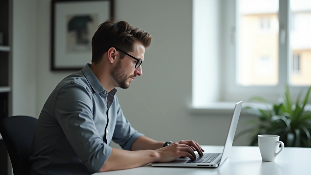 Personne utilisant un ordinateur portable pour gérer ses finances avec un tableur budgétaire