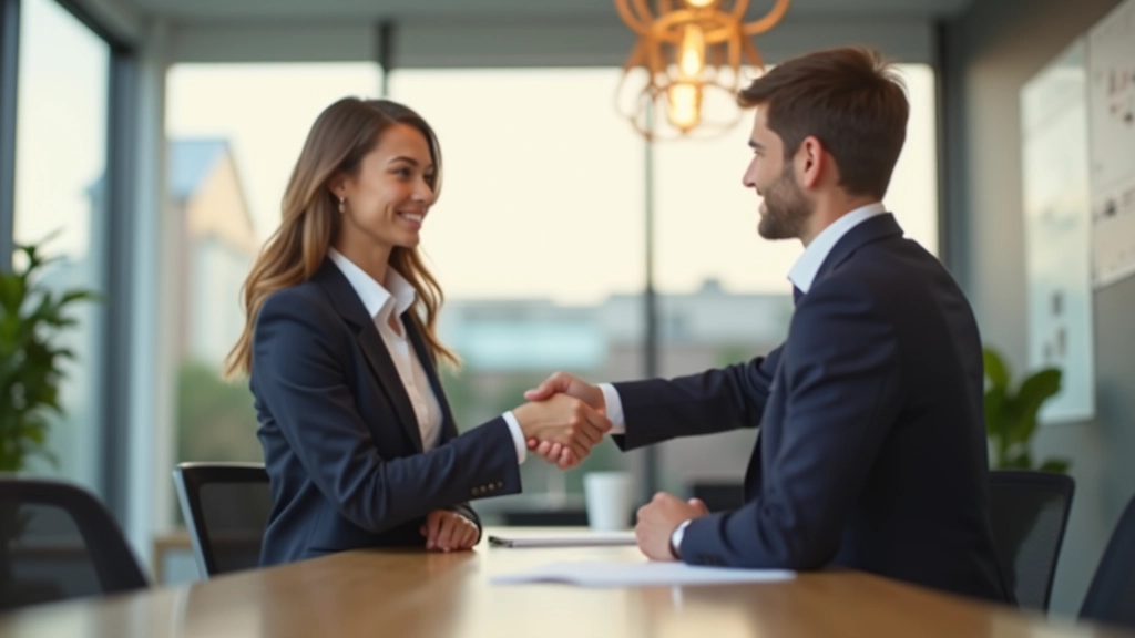 Rencontre professionnelle entre deux personnes discutant de stratégie économique
