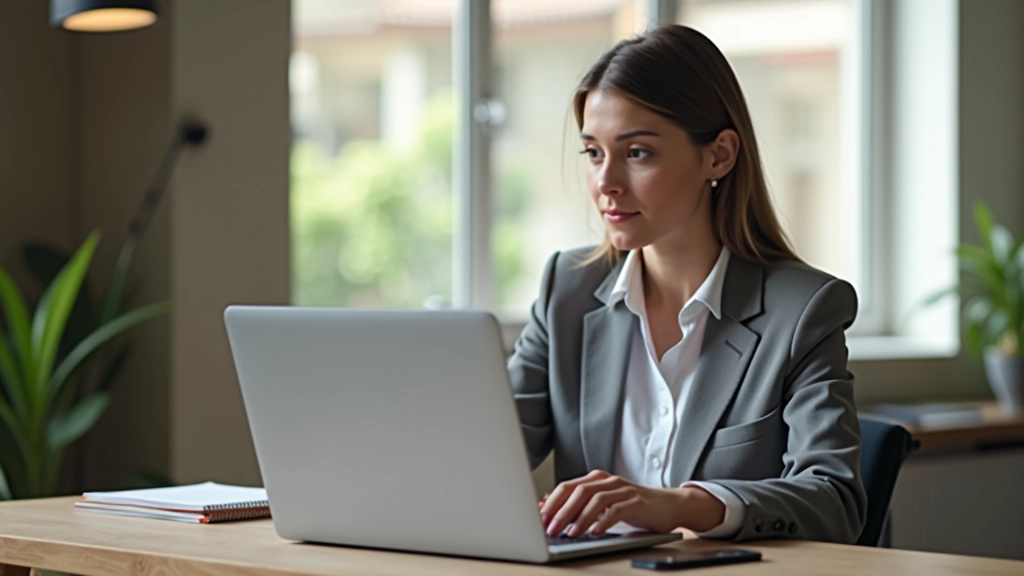 Femme travaillant sur un ordinateur portable avec des graphiques de revenus visibles, montrant la gestion de multiples flux financiers
